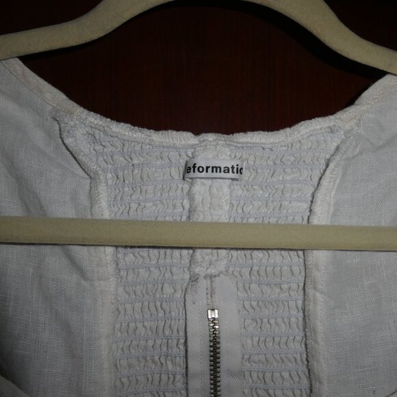 Reformation Linen Button-Detail Top – Size Small - Picture 4 of 6